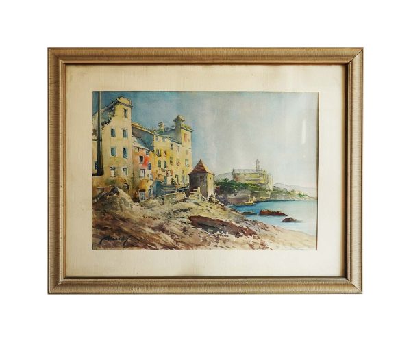 Camillo Marchi “Scogliera di Quinto”, acquerello su carta - Immagine principale