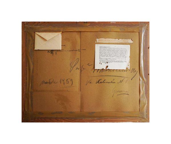 Camillo Marchi “Scogliera di Quinto”, acquerello su carta - Retro dell'opera