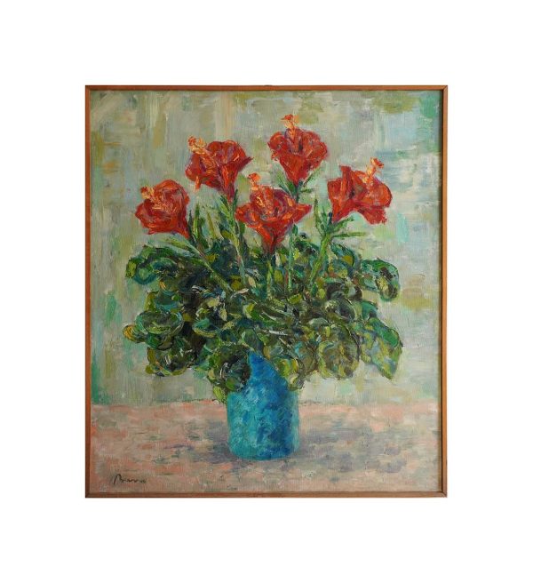 Guido Basso “Ibisco”, olio su tela - Immagine principale