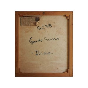 Guido Basso “Ibisco”, olio su tela - Retro dell'opera