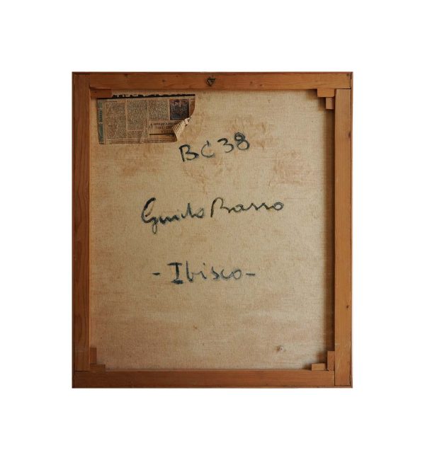 Guido Basso “Ibisco”, olio su tela - Retro dell'opera