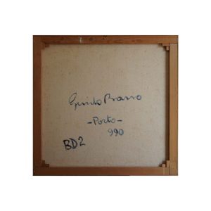 Guido Basso “Porto”, dipinto ad olio - Retro dell'opera