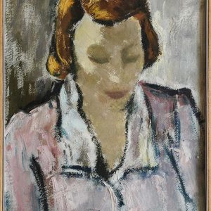 Luigi Bassano “Volto di donna controluce”, olio su tela, 1936 - Dettaglio