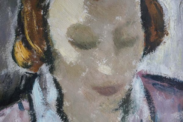 Luigi Bassano “Volto di donna controluce”, olio su tela, 1936 - Dettaglio dell'opera