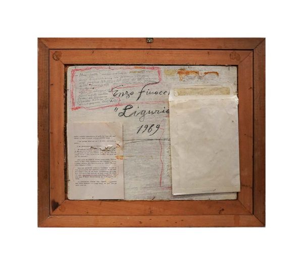 Enzo Finocchiaro, “Liguria”, 1969 - Retro dell'opera