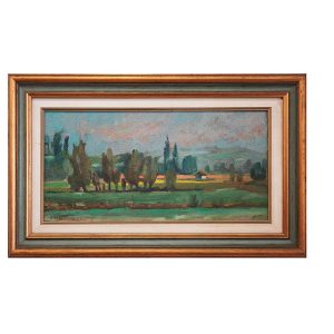 Ettore Frana, panorama, olio su tavola - Immagine principale
