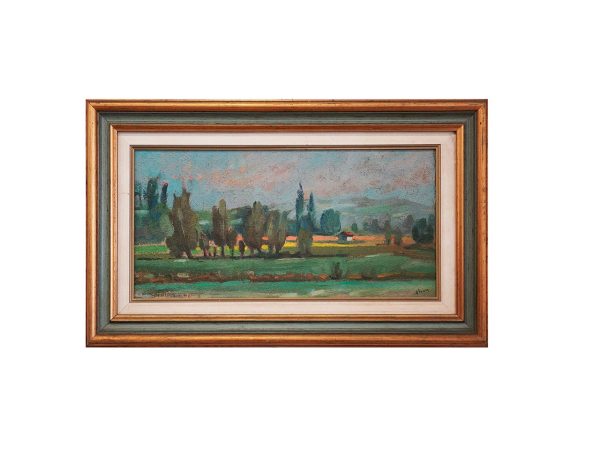 Ettore Frana, panorama, olio su tavola - Immagine principale