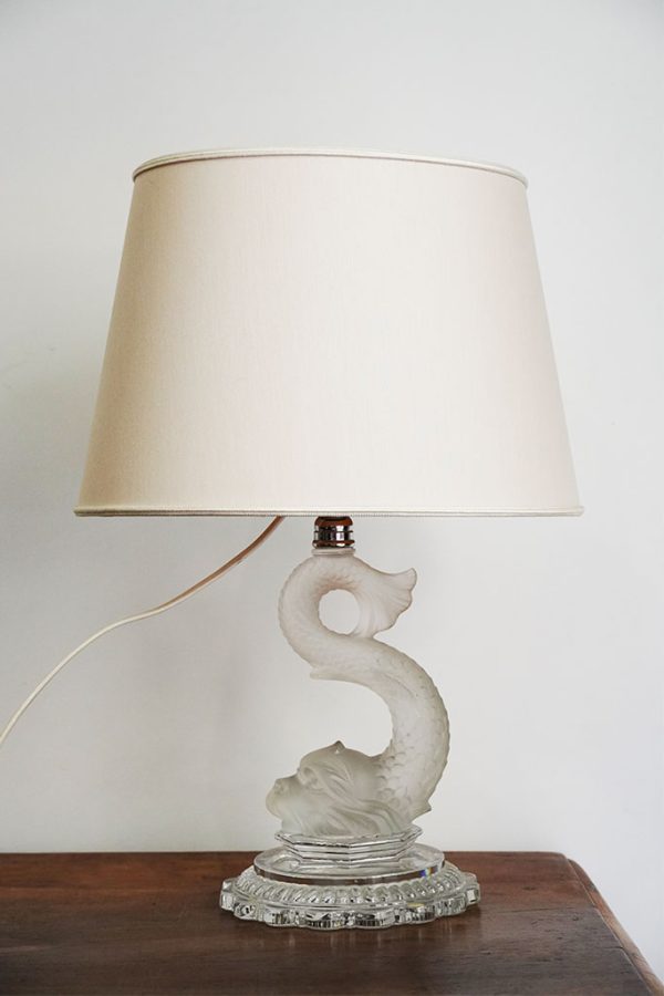 Lampada a delfino Baccarat, in cristallo satinato - Immagine principale