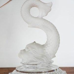 Lampada a delfino Baccarat, in cristallo satinato - Particolare