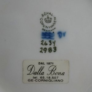 Vaso Royal Copenaghen in porcellana - Base con marchio e numero di serie
