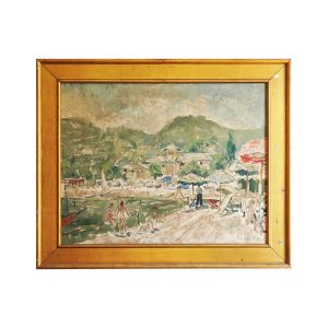 Dipinto ad olio firmato Sansonetti "Paraggi" datato 1937 - Immagine principale