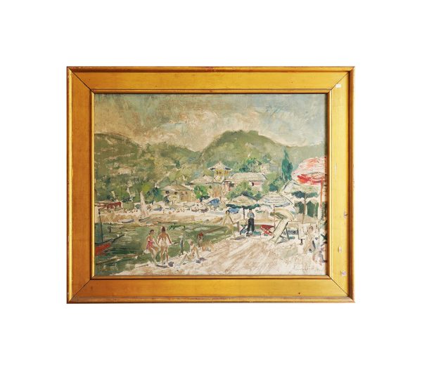 Dipinto ad olio firmato Sansonetti "Paraggi" datato 1937 - Immagine principale