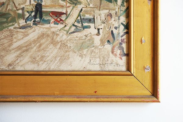 Dipinto ad olio firmato Sansonetti "Paraggi" datato 1937 - Immagine principale